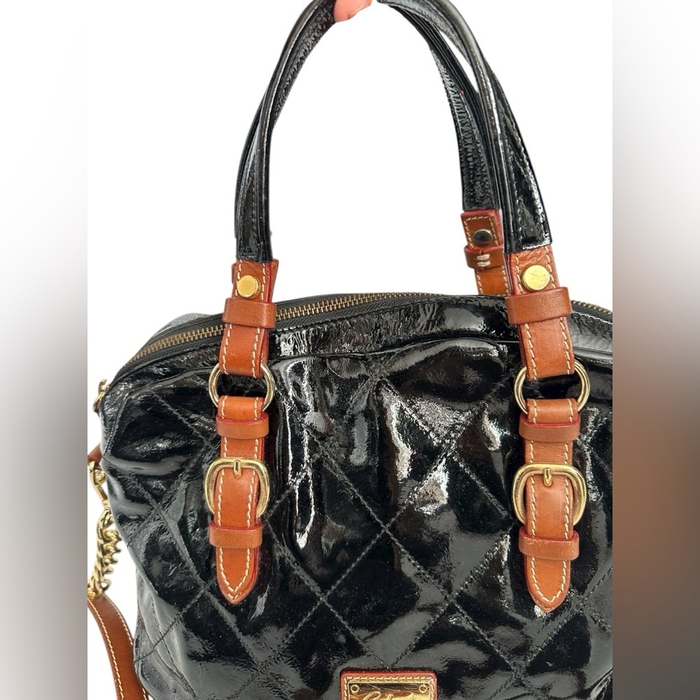 Cavalcanti handbag Black Quilted Leather Red Polka dot Brown Leather - Picture 3 of 11